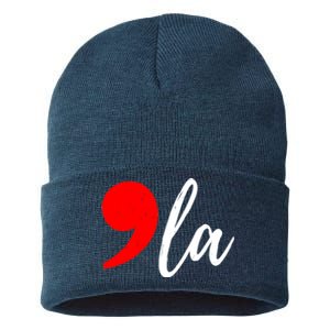 Kamala Harris 2024 President Comma La Sustainable Knit Beanie