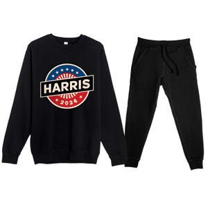 Kamala Harris 2024 For President Campaign 2024 Us Flag Premium Crewneck Sweatsuit Set