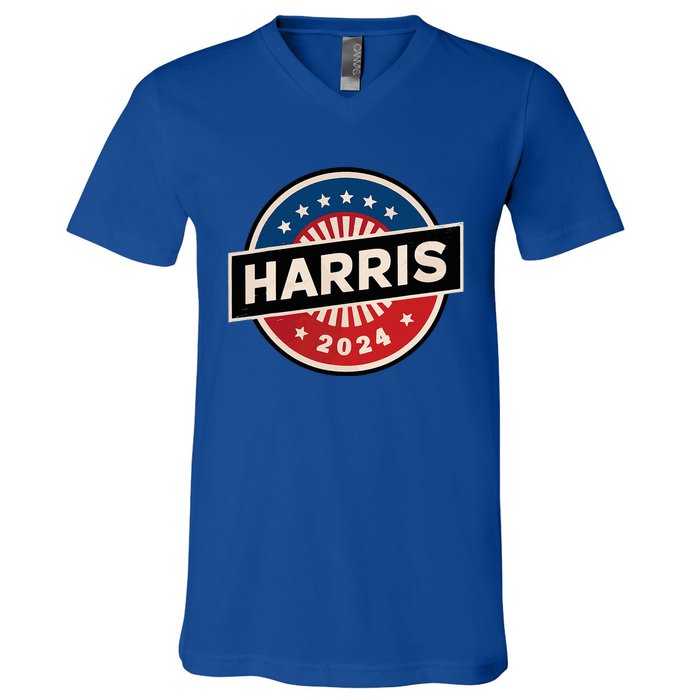 Kamala Harris 2024 For President Campaign 2024 Us Flag V-Neck T-Shirt