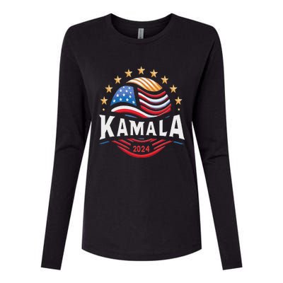 Kamala Harris 2024 President Campaign White Dudes Womens Cotton Relaxed Long Sleeve T-Shirt