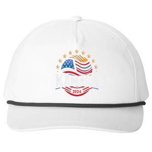 Kamala Harris 2024 President Campaign White Dudes Snapback Five-Panel Rope Hat