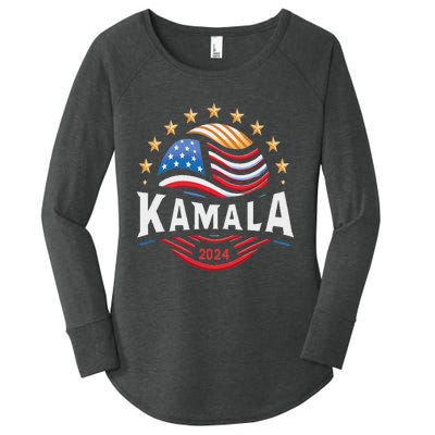 Kamala Harris 2024 President Campaign White Dudes Women's Perfect Tri Tunic Long Sleeve Shirt