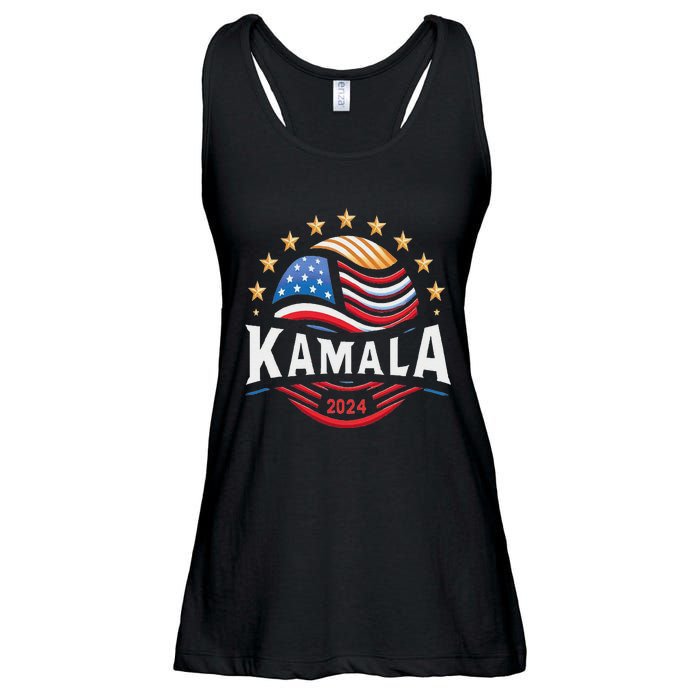 Kamala Harris 2024 President Campaign White Dudes Ladies Essential Flowy Tank