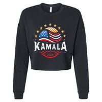 Kamala Harris 2024 President Campaign White Dudes Cropped Pullover Crew