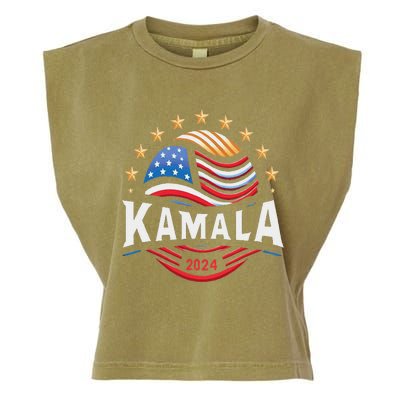 Kamala Harris 2024 President Campaign White Dudes Garment-Dyed Women's Muscle Tee