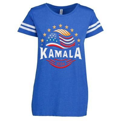 Kamala Harris 2024 President Campaign White Dudes Enza Ladies Jersey Football T-Shirt