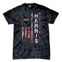 Kamala Harris 2024 For President Campaign Us Flag Vintage Tie-Dye T-Shirt