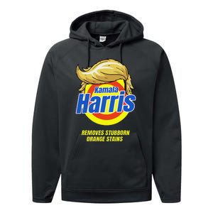 Kamala Harris 2024 Removes Stubborn Orange Stains Humor Performance Fleece Hoodie