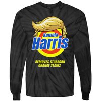 Kamala Harris 2024 Removes Stubborn Orange Stains Humor Tie-Dye Long Sleeve Shirt