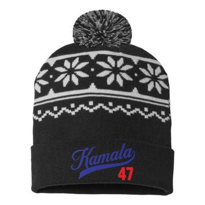 Kamala Harris 47 Th President Usa America 2024 USA-Made Snowflake Beanie