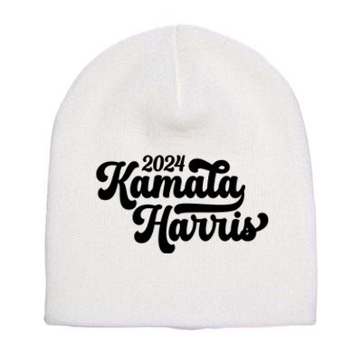 Kamala Harris 47 Feminine Script Short Acrylic Beanie