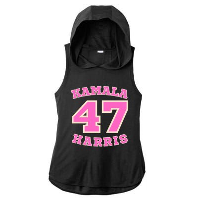 Kamala Harris 47 Th President Usa America 2024 Election Gift Ladies PosiCharge Tri-Blend Wicking Draft Hoodie Tank