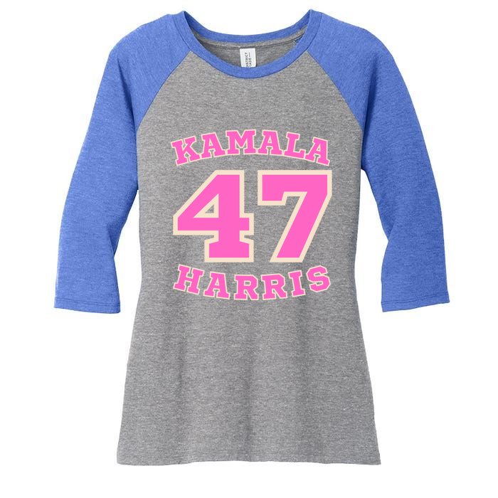 Kamala Harris 47 Th President Usa America 2024 Election Gift Women's Tri-Blend 3/4-Sleeve Raglan Shirt