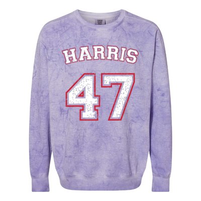 Kamala Harris 47 Colorblast Crewneck Sweatshirt