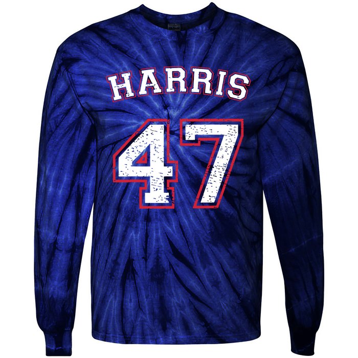 Kamala Harris 47 Tie-Dye Long Sleeve Shirt