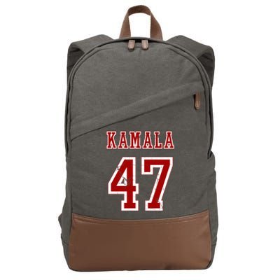 Kamala Harris 47 2024 Election Vintage Cotton Canvas Backpack