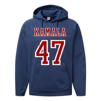 Kamala Harris 47 2024 Election Vintage Performance Fleece Hoodie