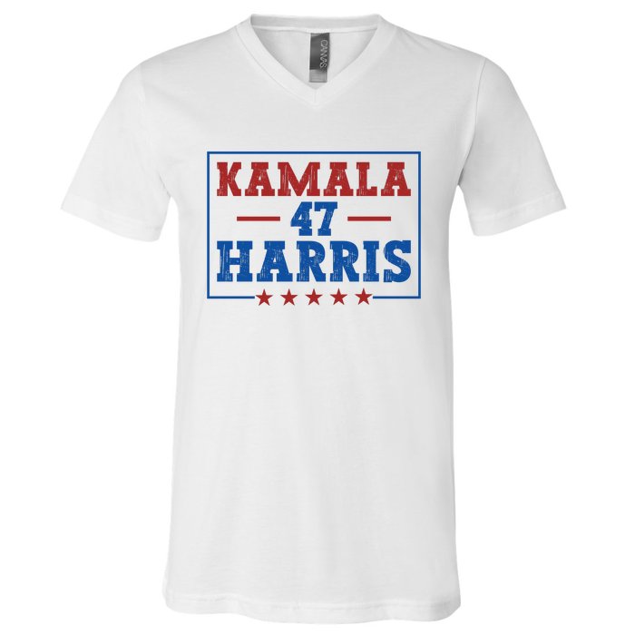 Kamala Harris 47 V-Neck T-Shirt