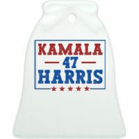 Kamala Harris 47 Ceramic Bell Ornament