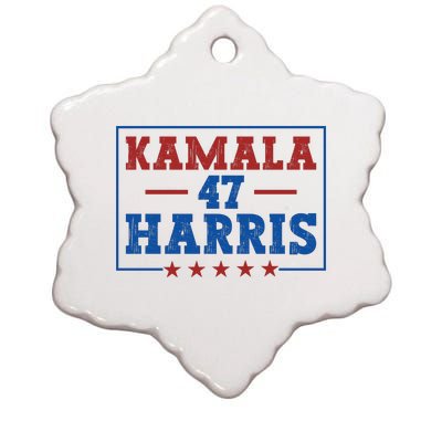 Kamala Harris 47 Ceramic Star Ornament