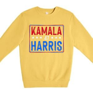 Kamala Harris 47 Tribute Graphic Premium Crewneck Sweatshirt