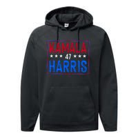 Kamala Harris 47 Tribute Graphic Performance Fleece Hoodie