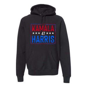 Kamala Harris 47 Tribute Graphic Premium Hoodie