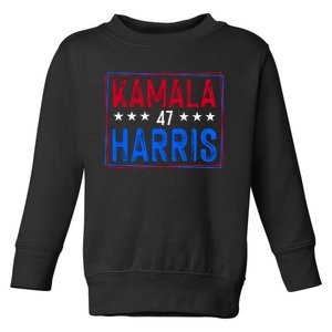 Kamala Harris 47 Tribute Graphic Toddler Sweatshirt