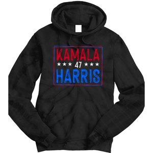 Kamala Harris 47 Tribute Graphic Tie Dye Hoodie