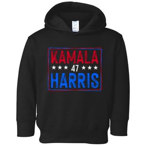 Kamala Harris 47 Tribute Graphic Toddler Hoodie