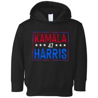 Kamala Harris 47 Tribute Graphic Toddler Hoodie