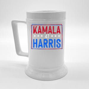 Kamala Harris 47 Tribute Graphic Beer Stein