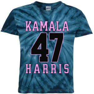 Kamala Harris 47th President Usa America 2024 Pin K Kids Tie-Dye T-Shirt