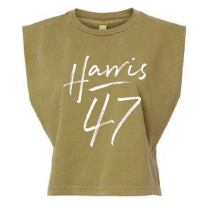 Kamala Harris 47 Feminine Script Harris 2024 Garment-Dyed Women's Muscle Tee