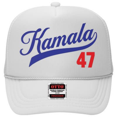 Kamala Harris 47 Th President Usa America 2024 High Crown Mesh Back Trucker Hat