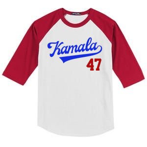 Kamala Harris 47th President Usa Election Kids Colorblock Raglan Jersey