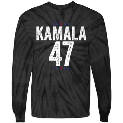 Kamala Harris 47 2024 Election Tie-Dye Long Sleeve Shirt