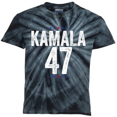 Kamala Harris 47 2024 Election Kids Tie-Dye T-Shirt