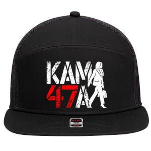 Kamala Harris 47 Madam President 2024 Political 7 Panel Mesh Trucker Snapback Hat