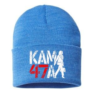 Kamala Harris 47 Madam President 2024 Political Sustainable Knit Beanie