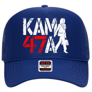 Kamala Harris 47 Madam President 2024 Political High Crown Mesh Back Trucker Hat