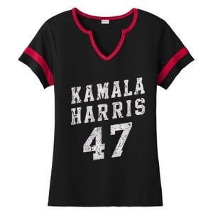 Kamala Harris 47 President Merchandise Ladies Halftime Notch Neck Tee