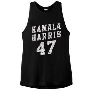 Kamala Harris 47 President Merchandise Ladies PosiCharge Tri-Blend Wicking Tank