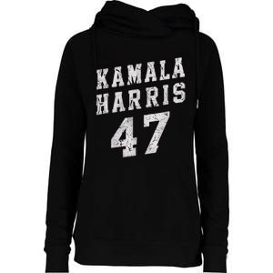 Kamala Harris 47 President Merchandise Womens Funnel Neck Pullover Hood