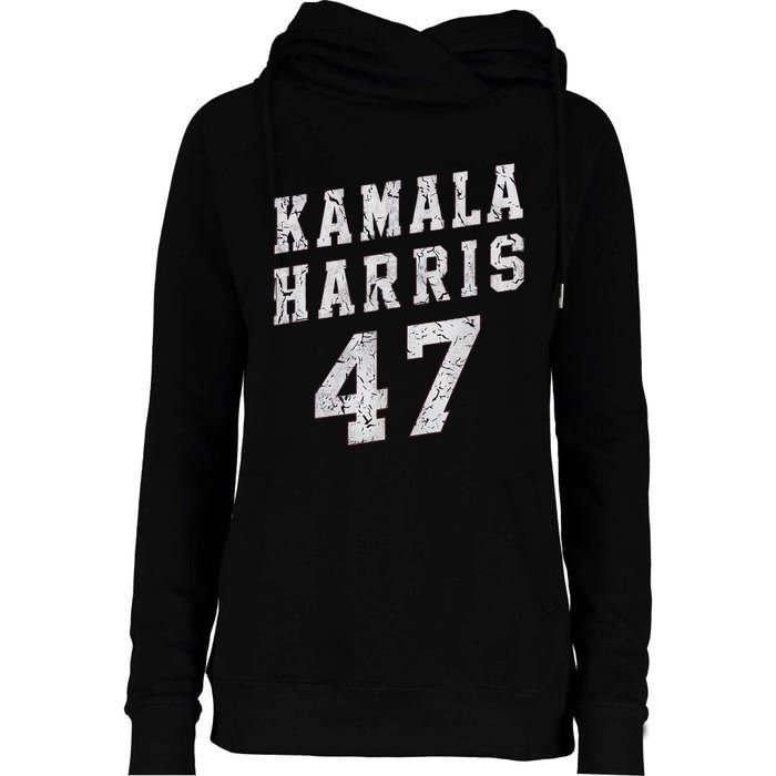 Kamala Harris 47 President Merchandise Womens Funnel Neck Pullover Hood