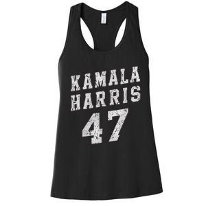 Kamala Harris 47 President Merchandise Women's Racerback Tank