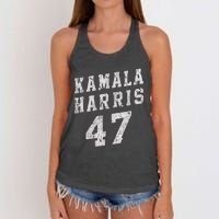 Kamala Harris 47 President Merchandise Women's Knotted Racerback Tank