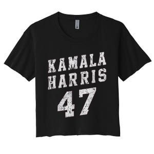 Kamala Harris 47 President Merchandise Women's Crop Top Tee