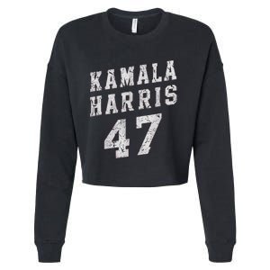 Kamala Harris 47 President Merchandise Cropped Pullover Crew