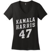 Kamala Harris 47 President Merchandise Women's V-Neck T-Shirt